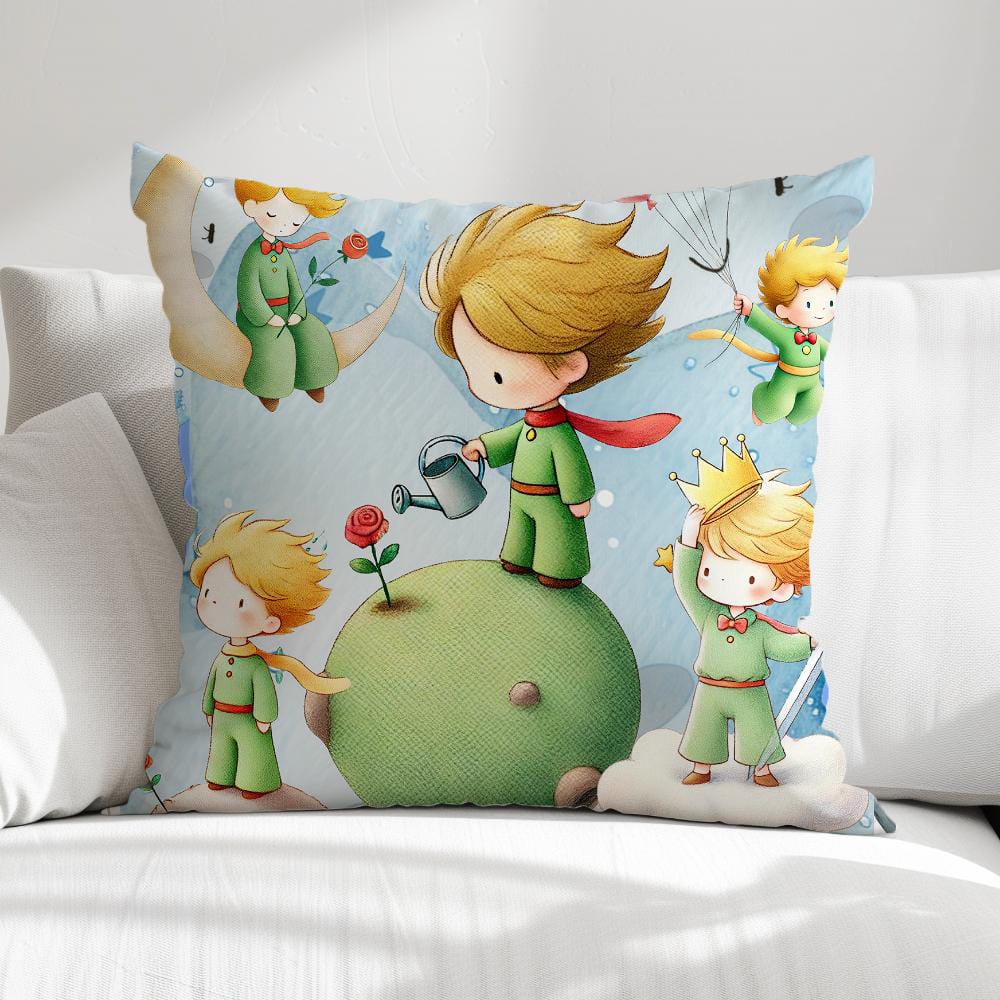 FUNDA DE COJIN INFANTIL PRINCIPITO CON ROSA 1