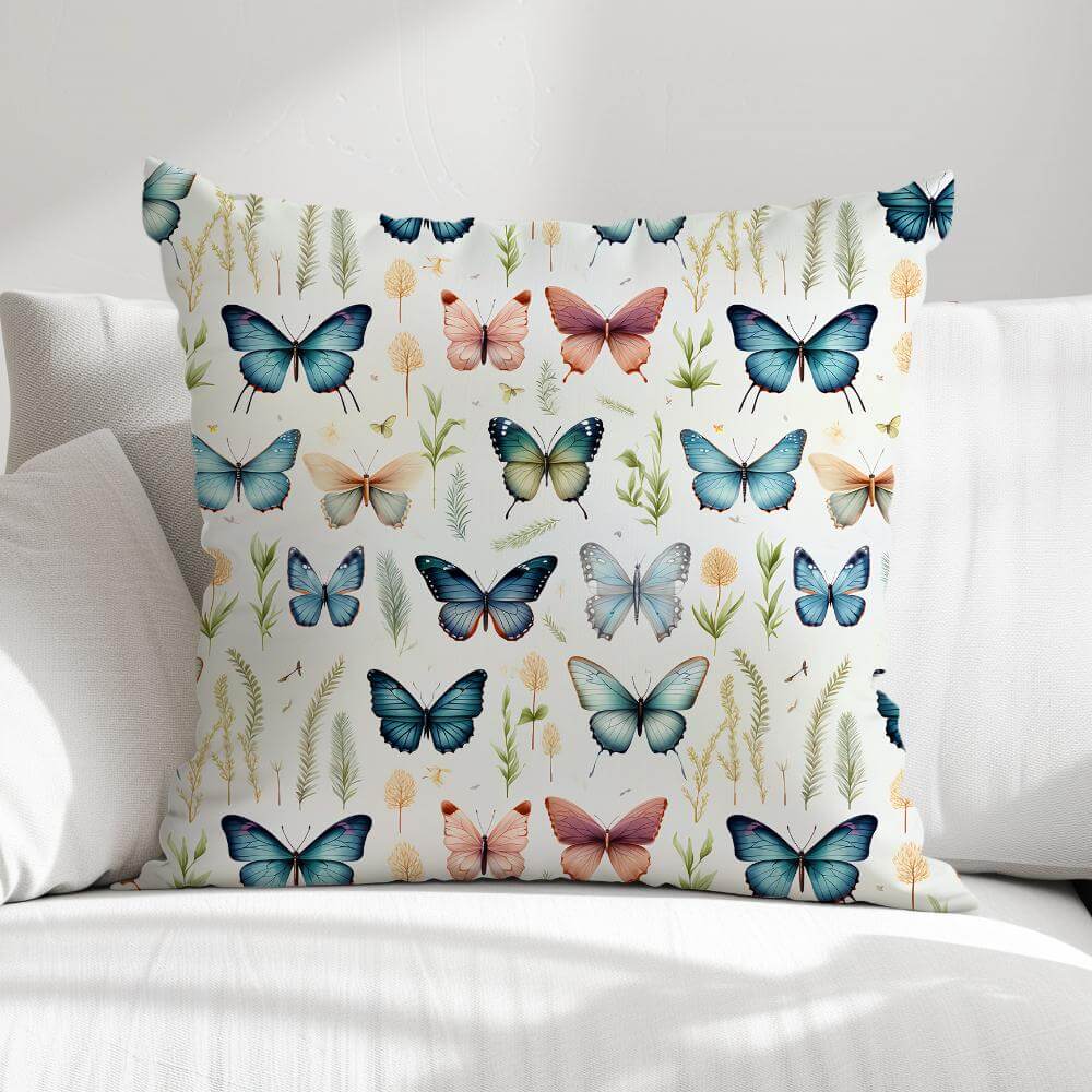 FUNDA DE COJIN MARIPOSAS DE COLORES 1