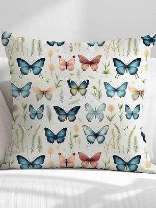 FUNDA DE COJIN MARIPOSAS DE COLORES