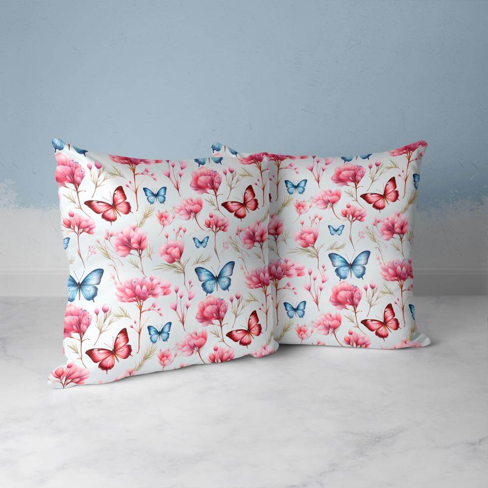 FUNDA DE COJIN MARIPOSAS ROSADAS 3