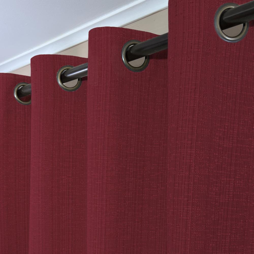 CORTINA DE TELA POLIESTER ROJO OSCURO BAMBOO 1