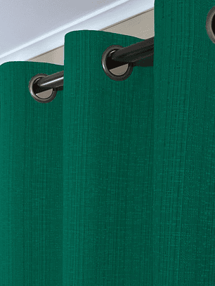 CORTINA DE TELA POLIESTER VERDE BOTELLA BAMBOO