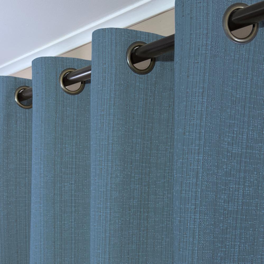 CORTINA DE TELA POLIESTER GRIS AZULADO BAMBOO 1