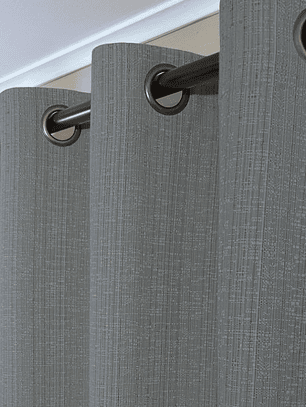 CORTINA DE TELA POLIESTER GRIS MEDIO BAMBOO