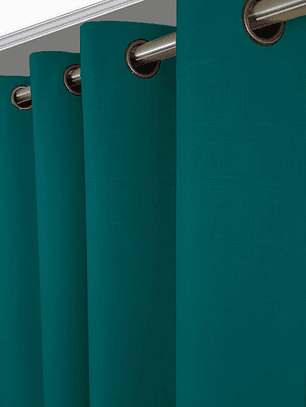 CORTINA ENGOMADA BLACK OUT VERDE ESMERALDA