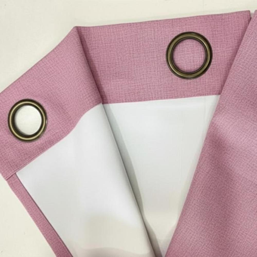 CORTINA ENGOMADA BLACK OUT ROSADA 1