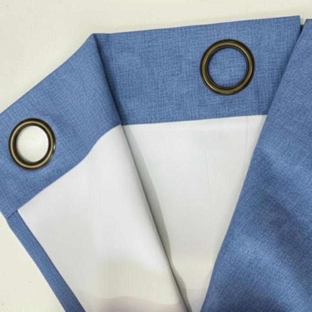 CORTINA ENGOMADA BLACK OUT AZUL JEANS 1