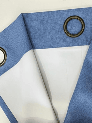 CORTINA ENGOMADA BLACK OUT AZUL JEANS