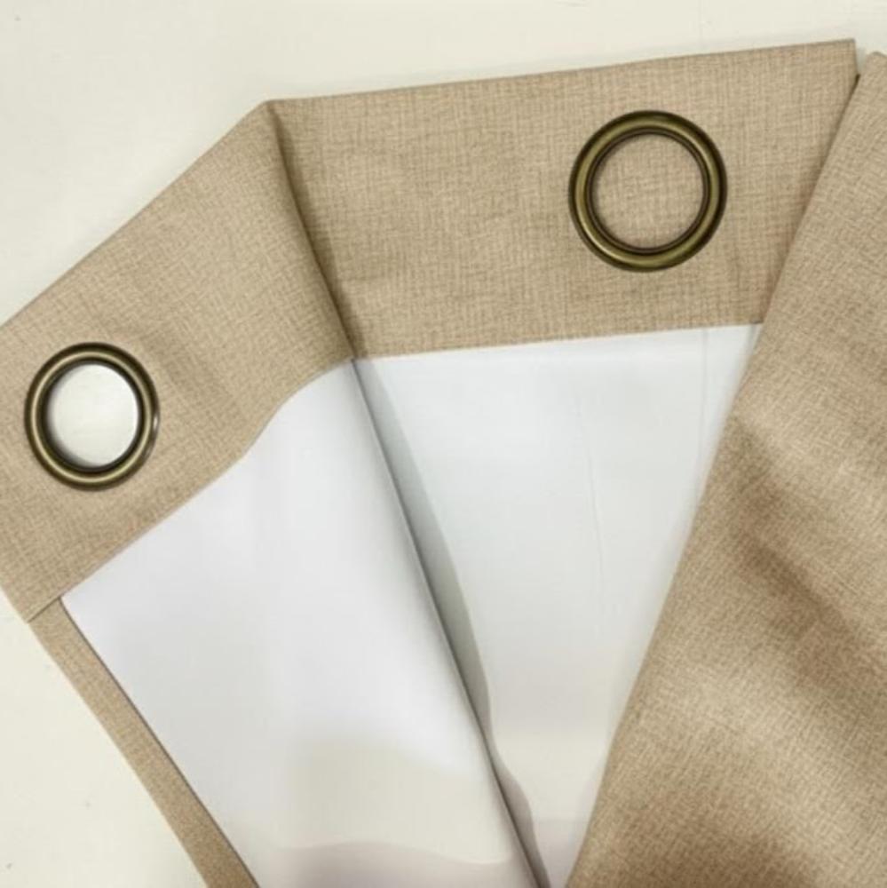 CORTINA ENGOMADA BLACK OUT BEIGE 1