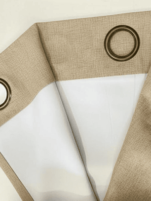 CORTINA ENGOMADA BLACK OUT BEIGE