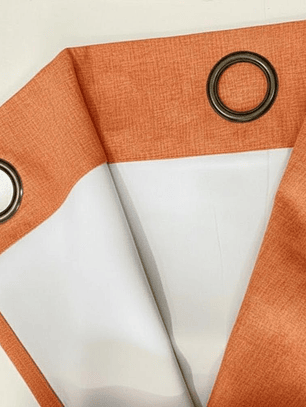 CORTINA ENGOMADA BLACK OUT NARANJO