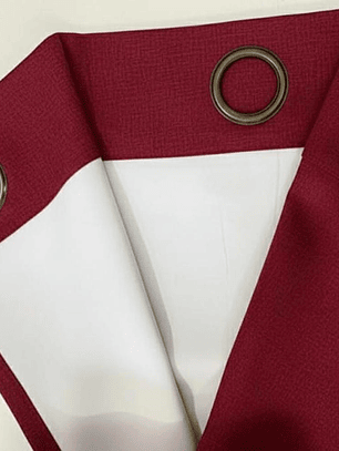 CORTINA ENGOMADA BLACK OUT ROJO OSCURO