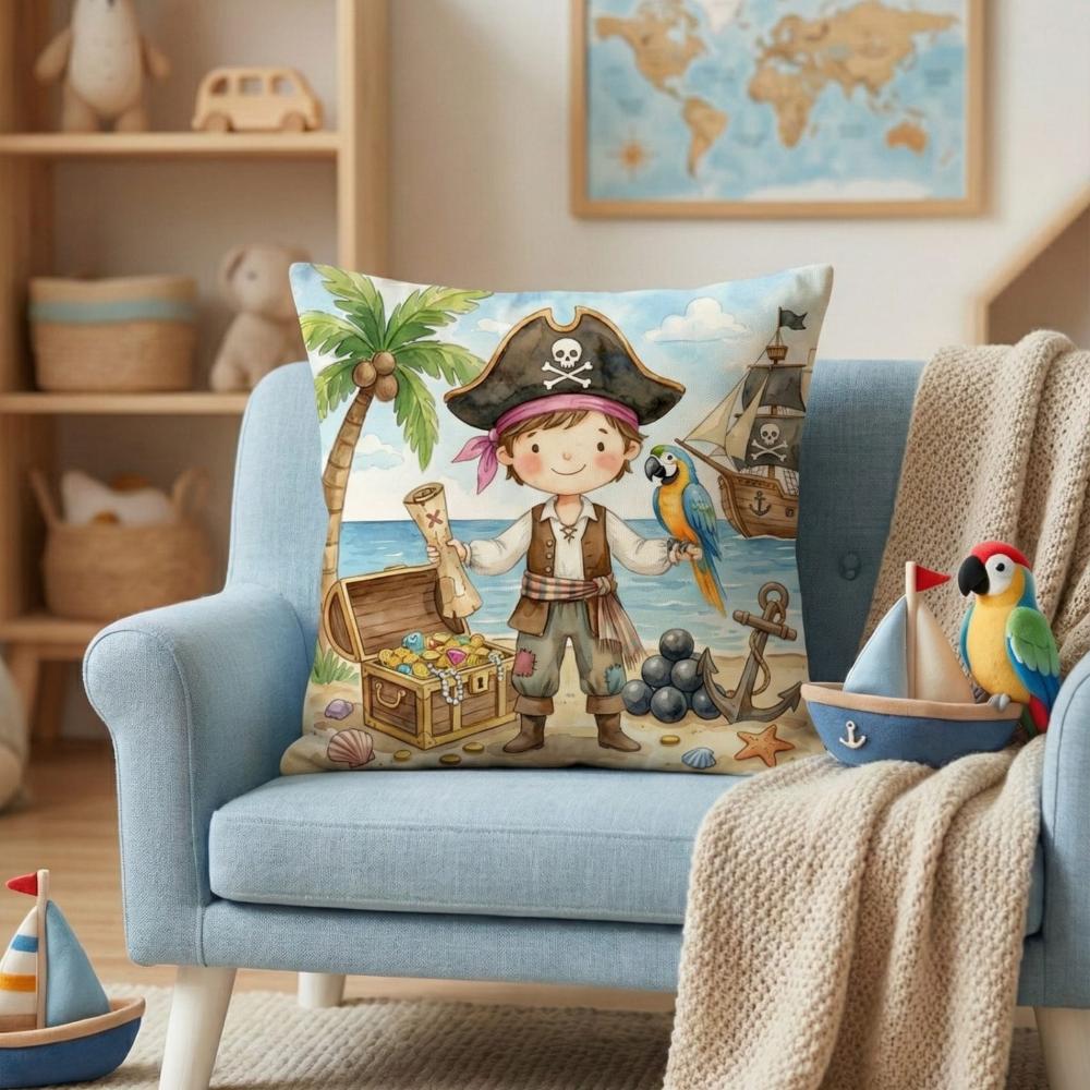 FUNDA DE COJIN INFANTIL PIRATA 1