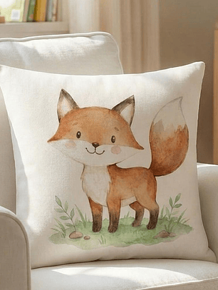 FUNDA DE COJIN INFANTIL ZORRITO