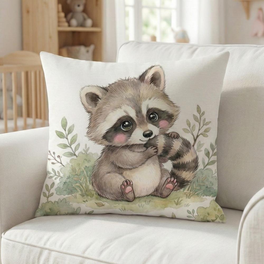 FUNDA DE COJIN INFANTIL MAPACHE BEBE 1