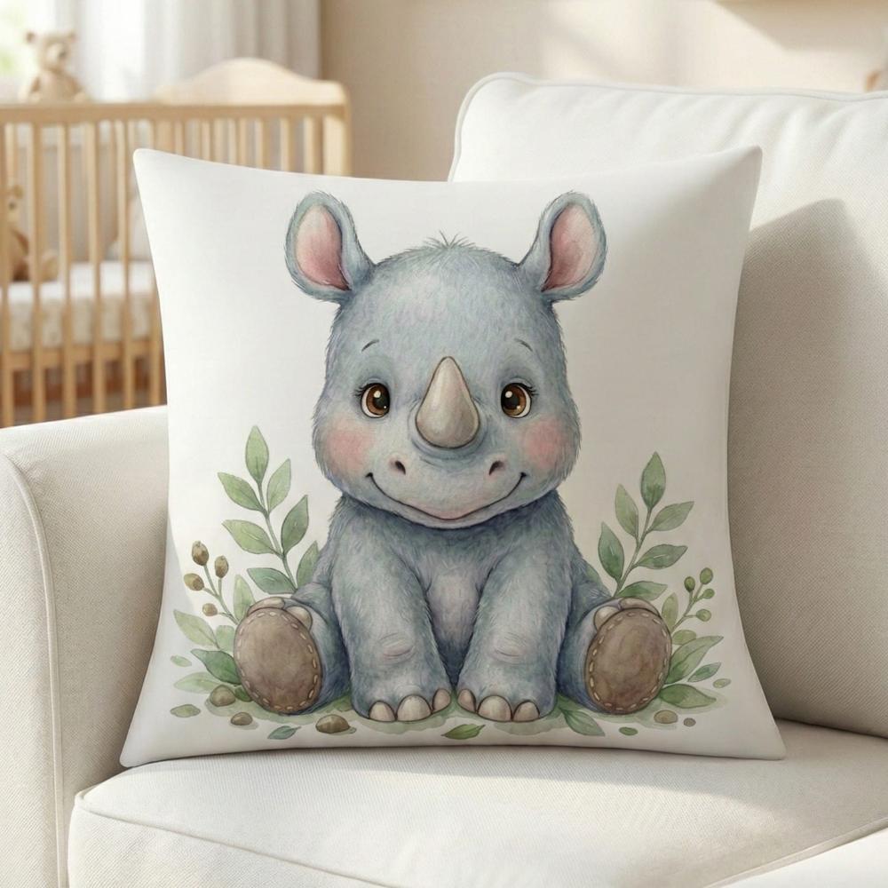 FUNDA DE COJIN INFANTIL RINOCERONTE BEBE 1