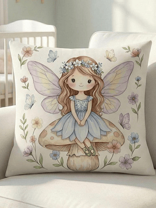 FUNDA DE COJIN INFANTIL HADITA CON FLORES