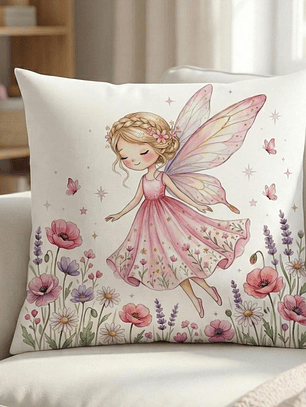 FUNDA DE COJIN INFANTIL HADITA ROSADA