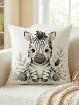 FUNDA DE COJIN INFANTIL CEBRITA