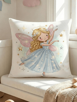 FUNDA DE COJIN INFANTIL HADA BAILARINA