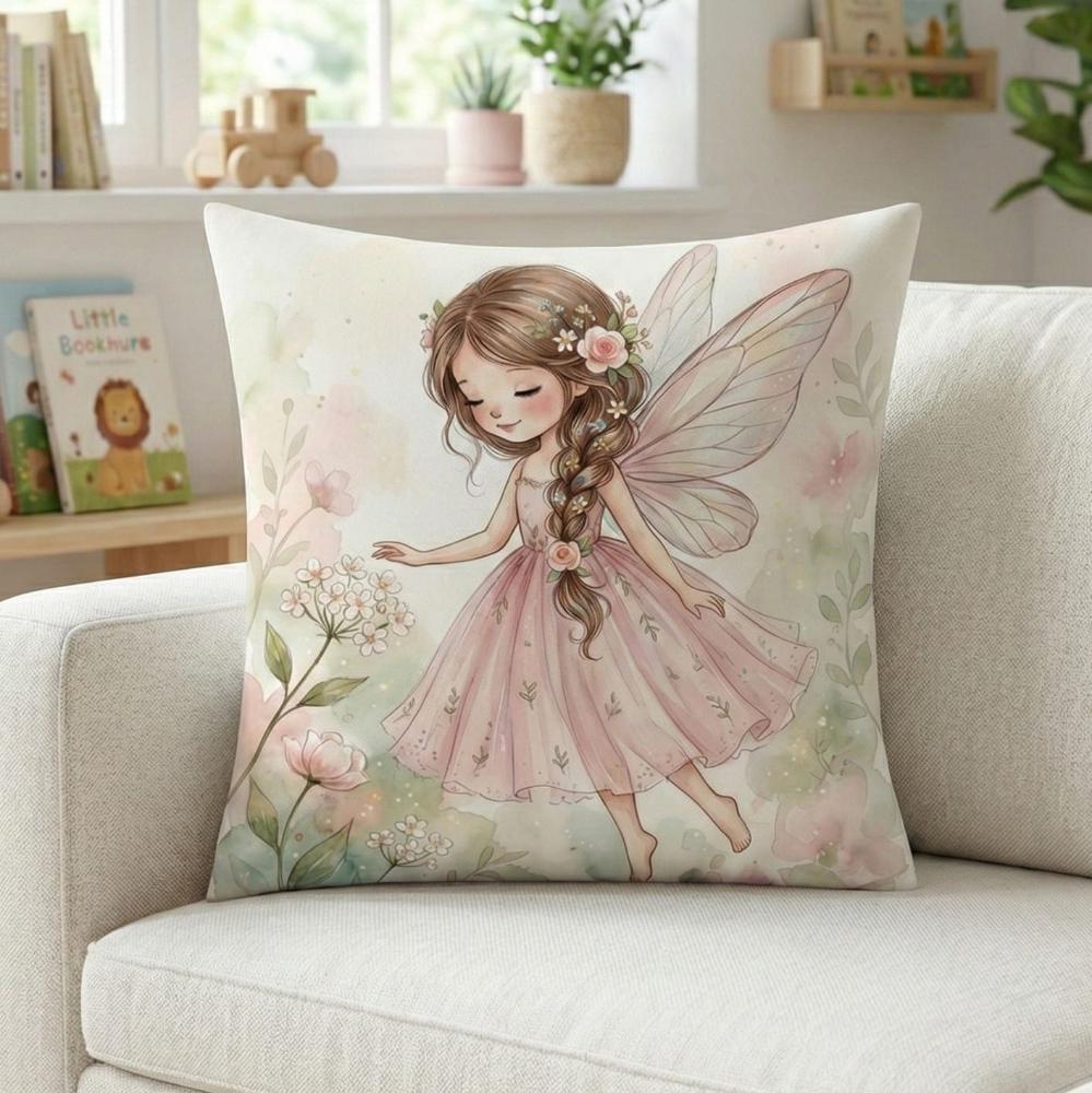 FUNDA DE COJIN INFANTIL HADA CON TRENZA 1