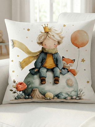 FUNDA DE COJIN INFANTIL PRINCIPITO GLOBO