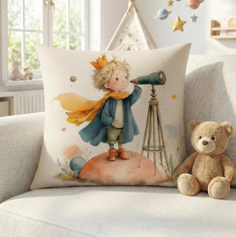 FUNDA DE COJIN INFANTIL PRINCIPITO TELESCOPIO 1