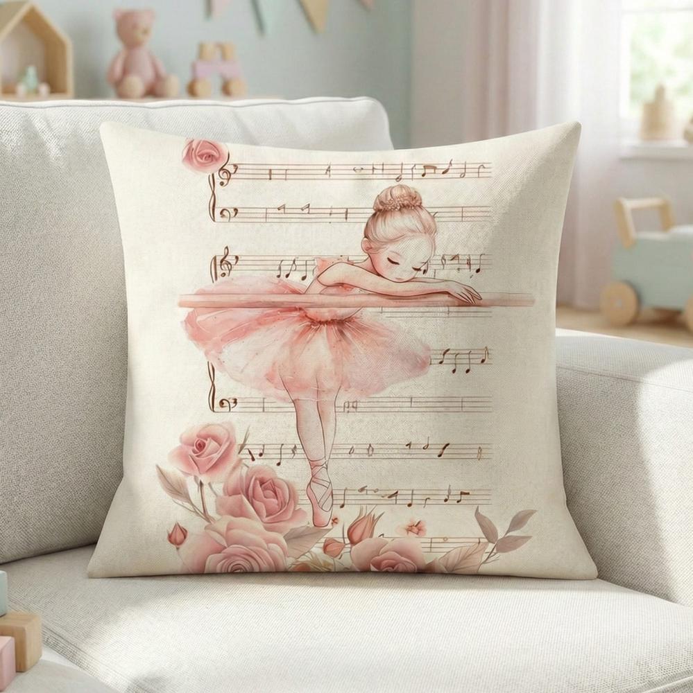 FUNDA DE COJIN INFANTIL BAILARINA EN BARRA 1