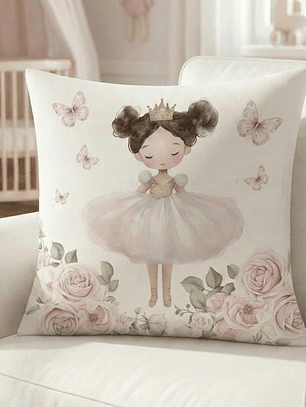 FUNDA DE COJIN INFANTIL BAILARINA REINA