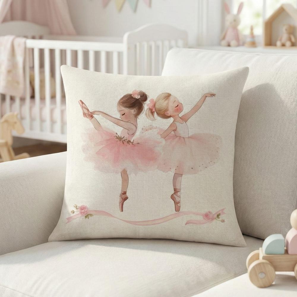 FUNDA DE COJIN INFANTIL DOS BAILARINAS 1