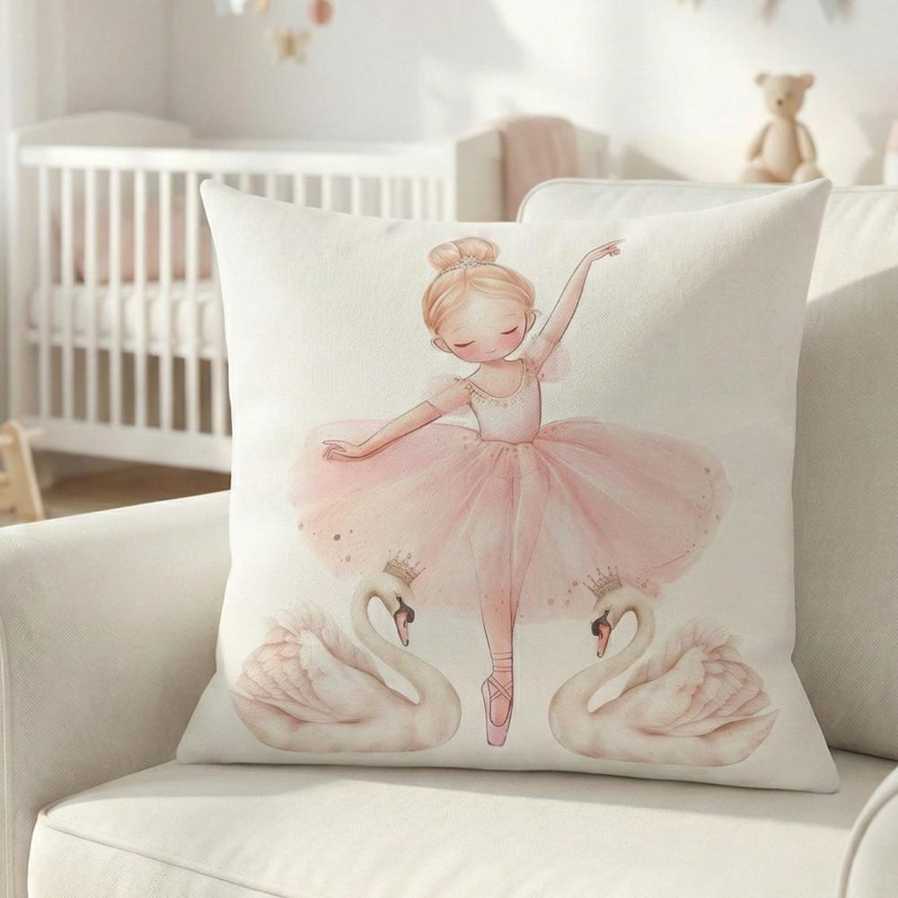 FUNDA DE COJIN INFANTIL LAGO DE LOS CISNES 1