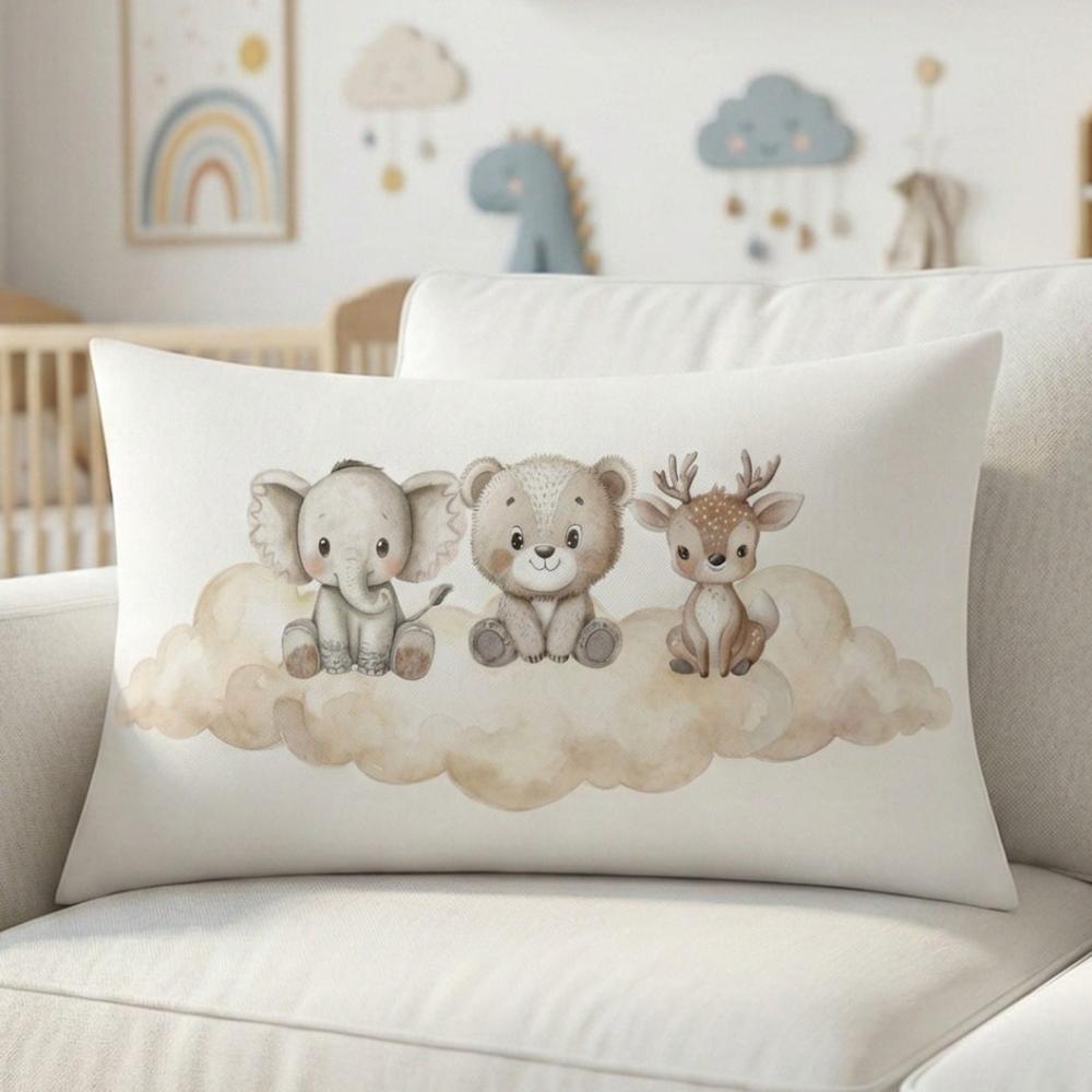 FUNDA DE COJIN INFANTIL ELEFANTE OSO VENADO 1