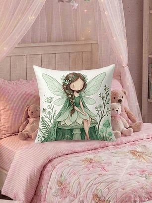 FUNDA DE COJIN INFANTIL HADA DEL BOSQUE