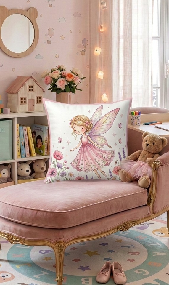 FUNDA DE COJIN INFANTIL HADITA ROSADA 1