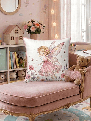 FUNDA DE COJIN INFANTIL HADITA ROSADA