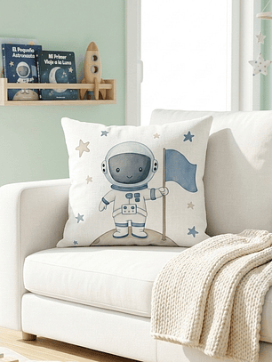 FUNDA DE COJIN INFANTIL ASTRONAUTA
