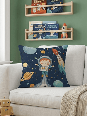 FUNDA DE COJIN INFANTIL ESPACIAL