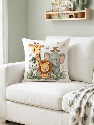 FUNDA DE COJIN INFANTIL SELVA