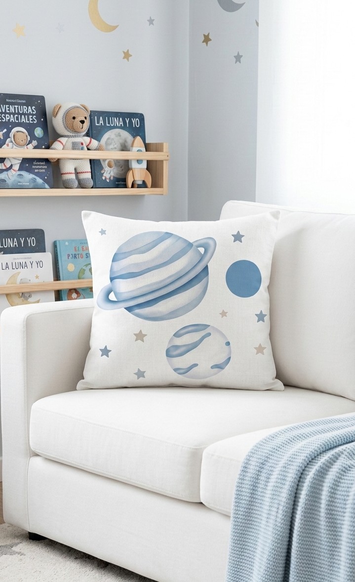 FUNDA DE COJIN INFANTIL PLANETAS  1