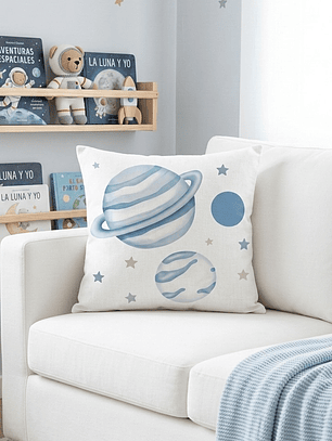 FUNDA DE COJIN INFANTIL PLANETAS 