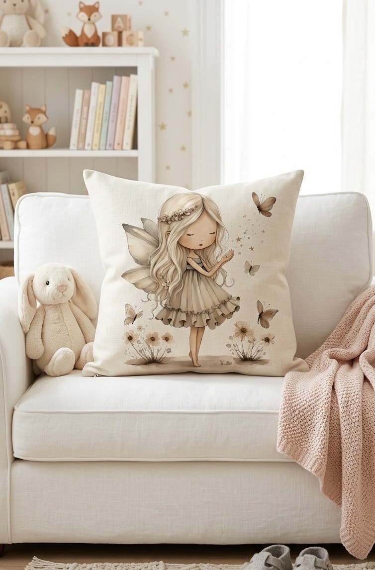 FUNDA DE COJIN INFANTIL HADA CAFE 1