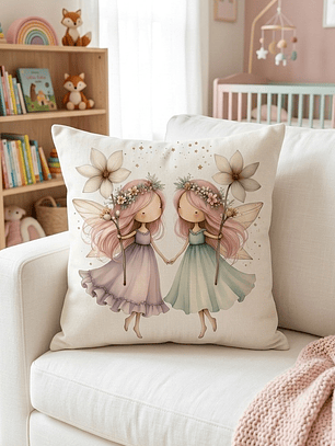 FUNDA DE COJIN INFANTIL 2 HADAS