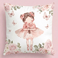 FUNDA DE COJIN INFANTIL BAILARINA CON MARIPOSAS - Miniatura 2