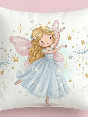 FUNDA DE COJIN INFANTIL HADA BAILARINA
