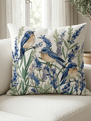 FUNDA DE COJIN TRES PAJAROS 