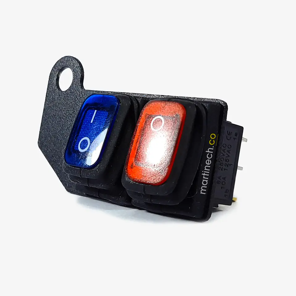 Switch Interruptor Impermeable Testigo Piloto Led On/off X2 1