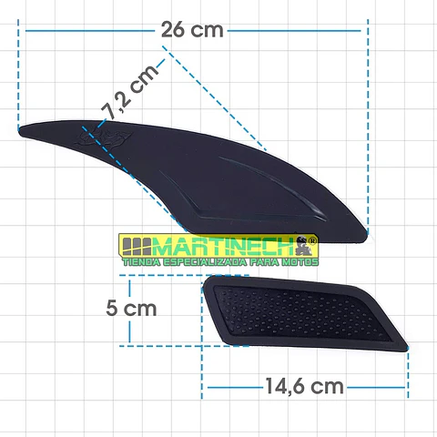 Protector Tanque Moto Laterales Caucho Antirayones Tank Pad
