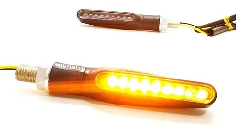 Direccionales Led Moto Ambar Brillante Kit X 2 Tipo Rizoma