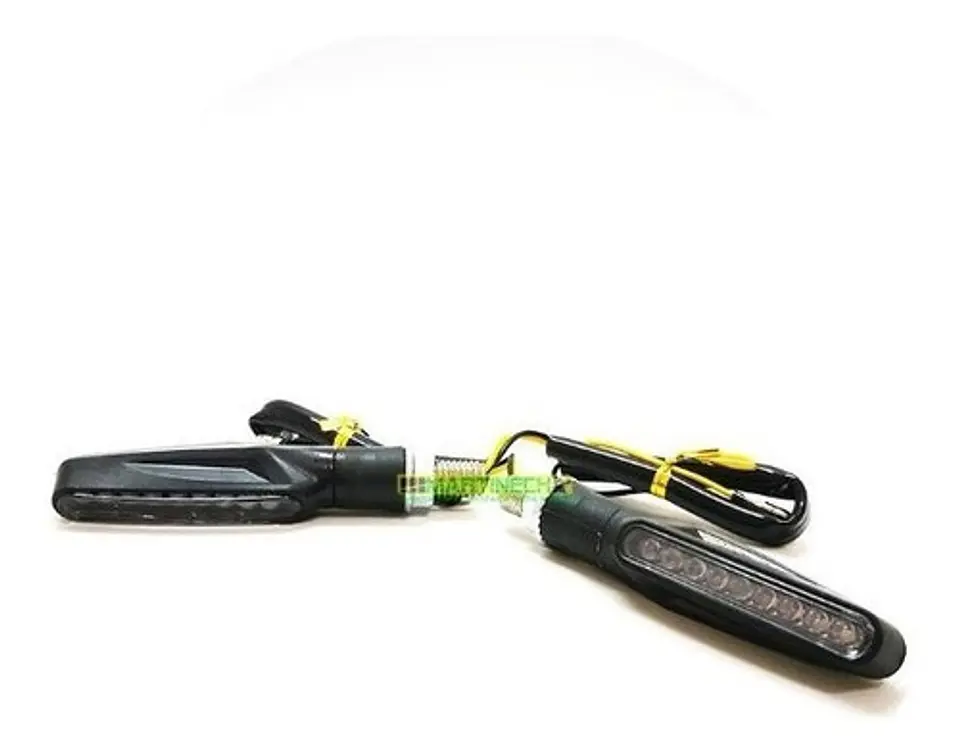 Direccionales Led Moto Ambar Brillante Kit X 2 Tipo Rizoma 4