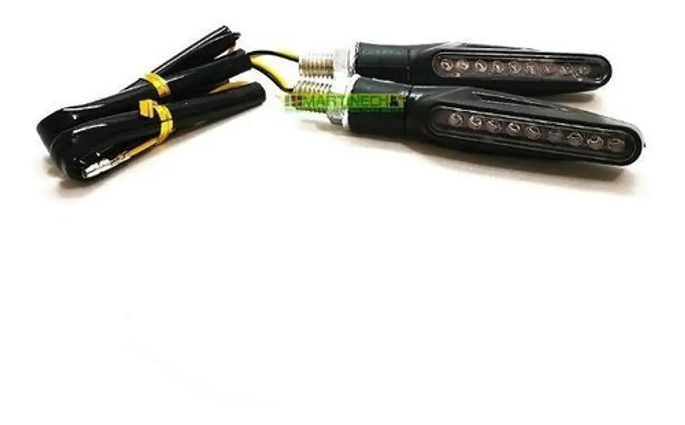 Direccionales Led Moto Ambar Brillante Kit X 2 Tipo Rizoma 5